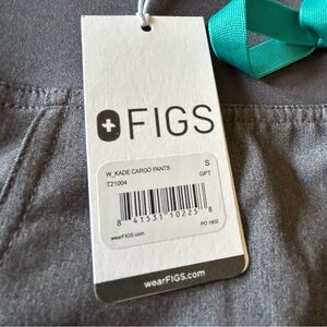 FIGS Kade Cargo Scrub Pants, NWT, Ladies Size S, Graphite